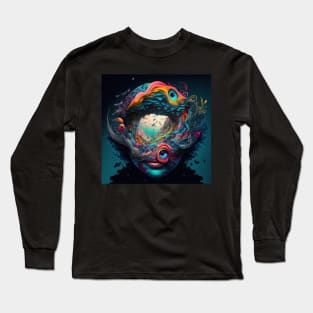 Chaotic and surreal distorted figure - Mind Blowing Moment #6 Long Sleeve T-Shirt